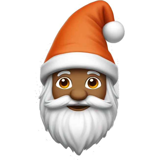 christmas gnome auburn color with a santa hat on emoji