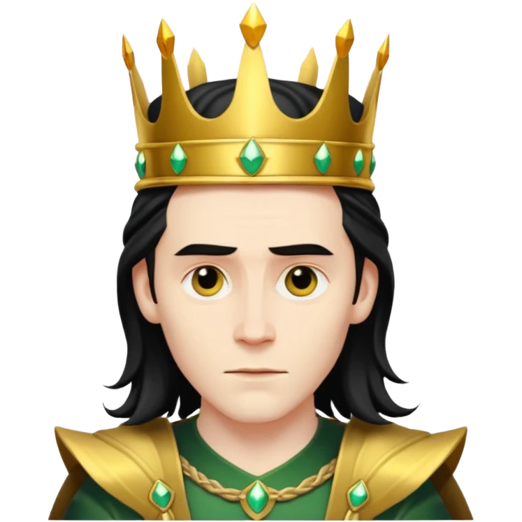 Loki with his golden crown emoji