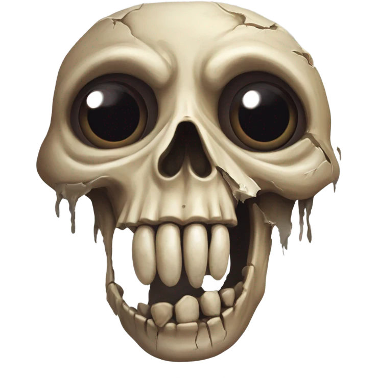 Zombie skeleton emoji