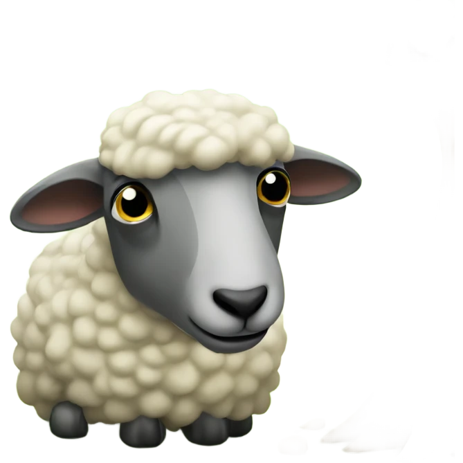 a sheep eats under a tree emoji