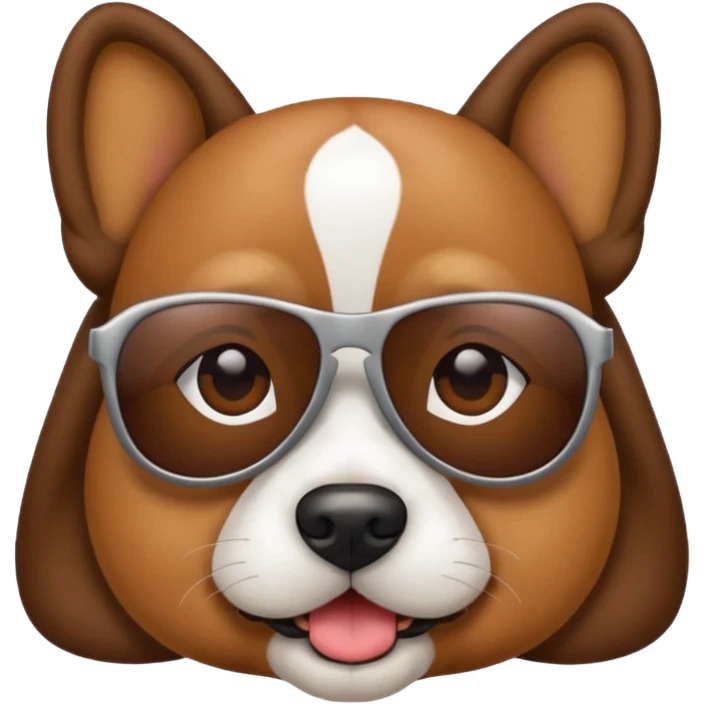Dog wearing sunglasses  emoji