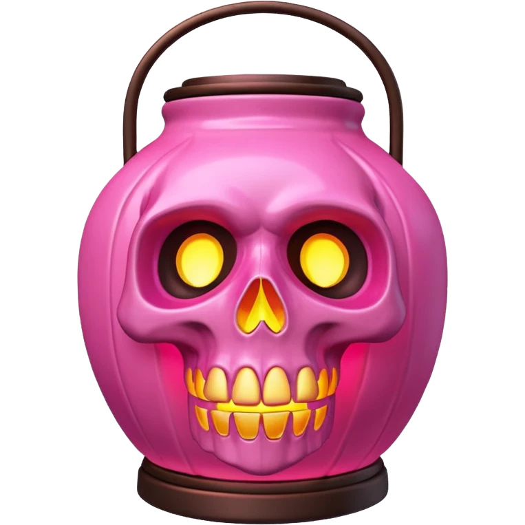 pink skull lantern emoji