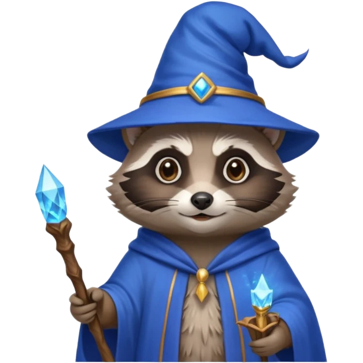 Wizard raccoon emoji