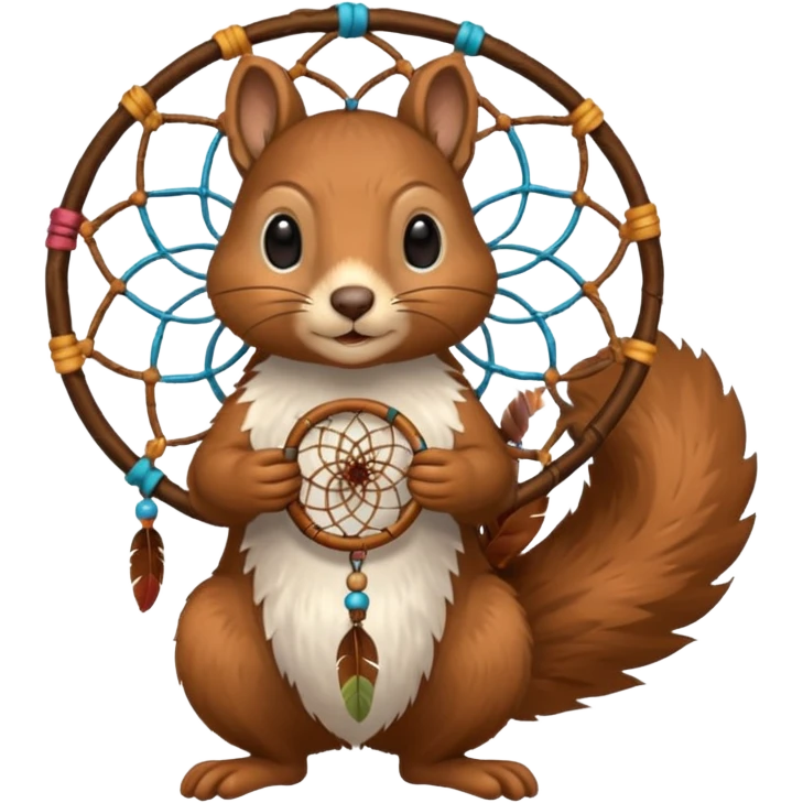 Squirrel with dreamcatcher emoji