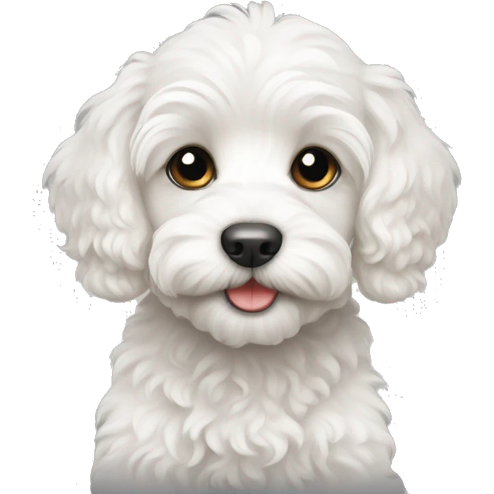 White cavoodle puppy emoji