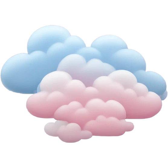 Clouds with hearts emoji