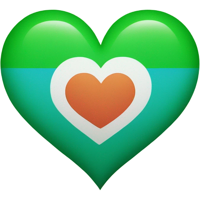 lgbt flag matching with green heart making it lgbt flag on green heart emoji