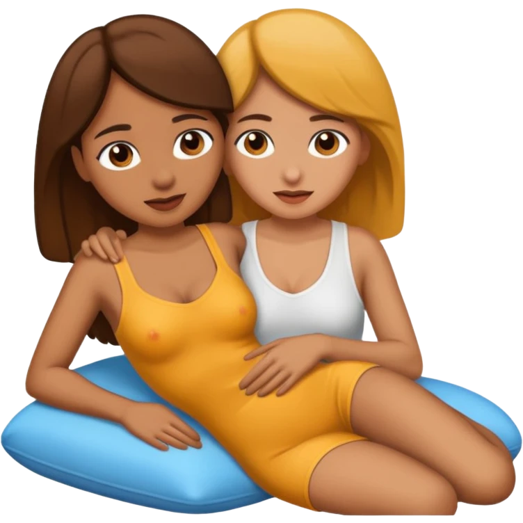 Sexual intercourse with brown girl emoji