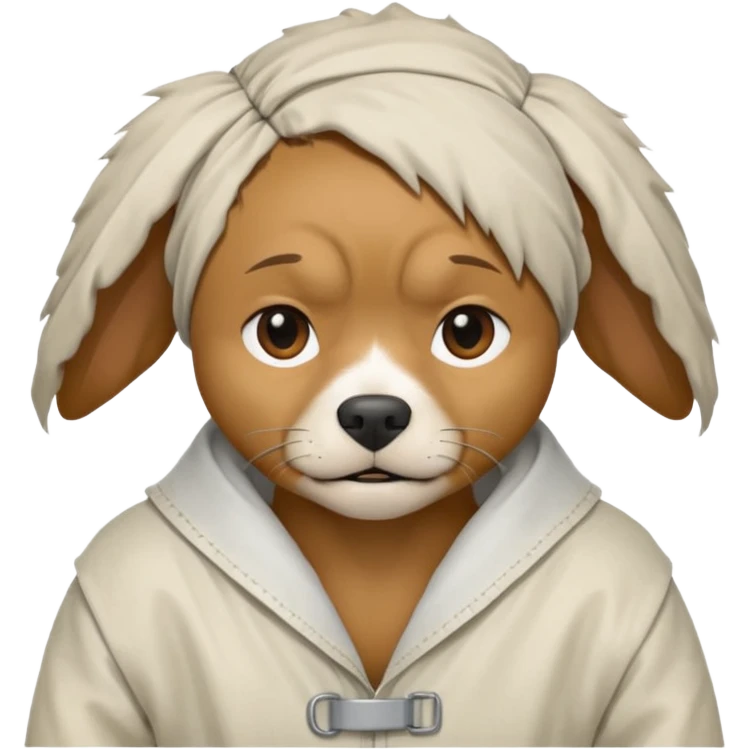 Dog mixed with Crazy person  emoji