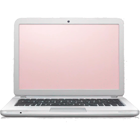 Light pink laptop emoji