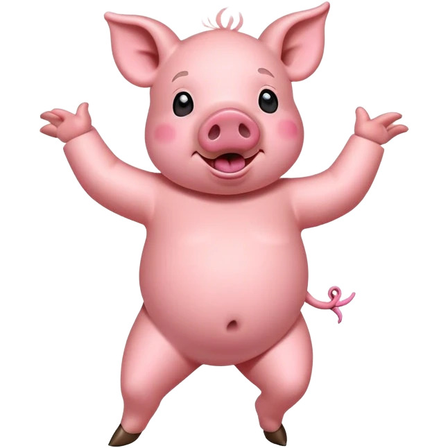 Cerdito bailando emoji