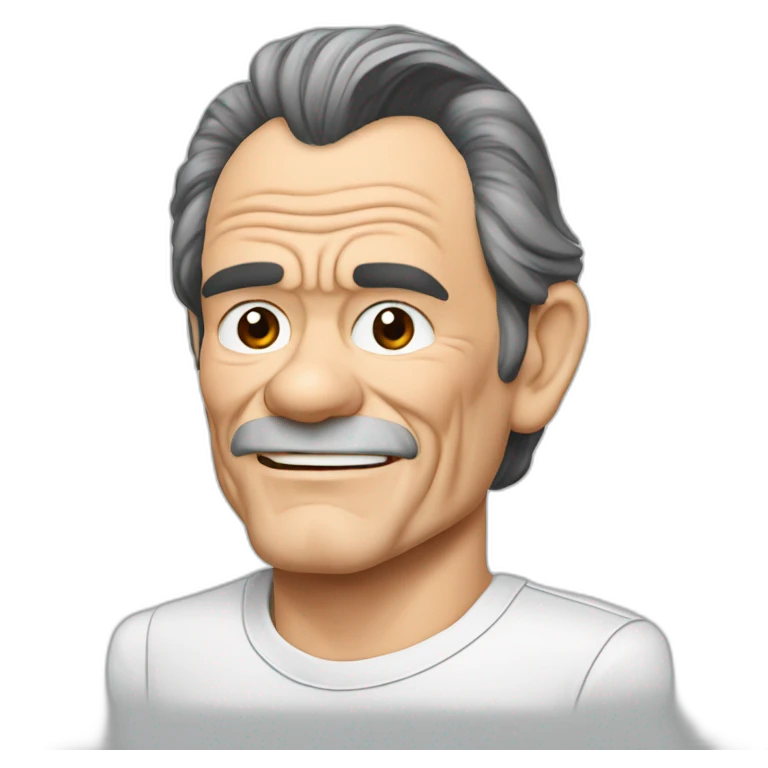 actor tommy lee jones cartoon wearing shirt emoji