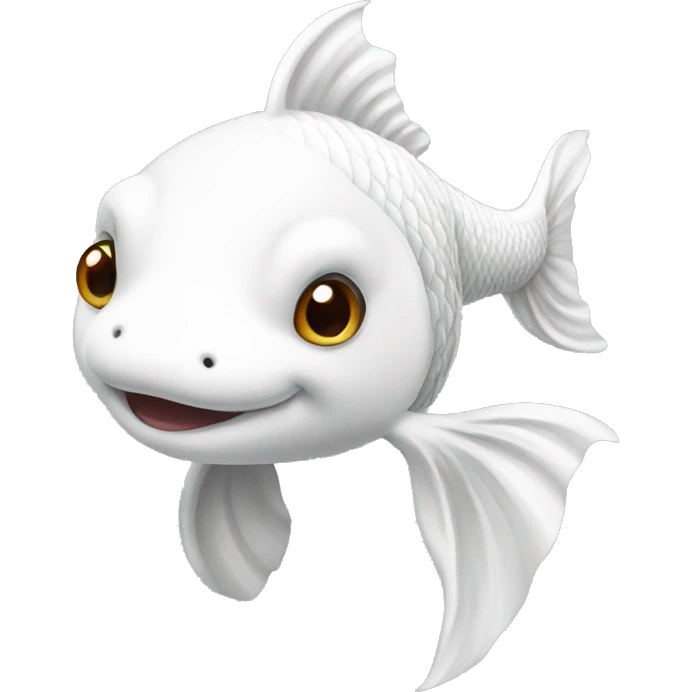 White koi  emoji