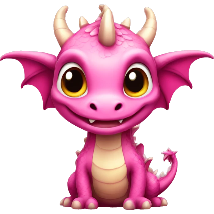 cute pink dragon  emoji