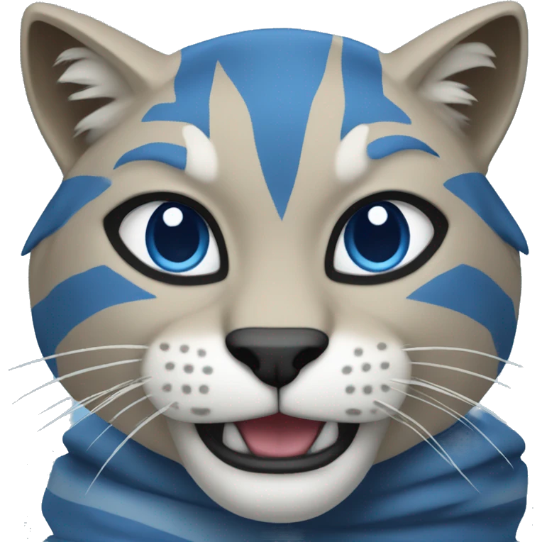 blue wildcat for school homecoming  emoji