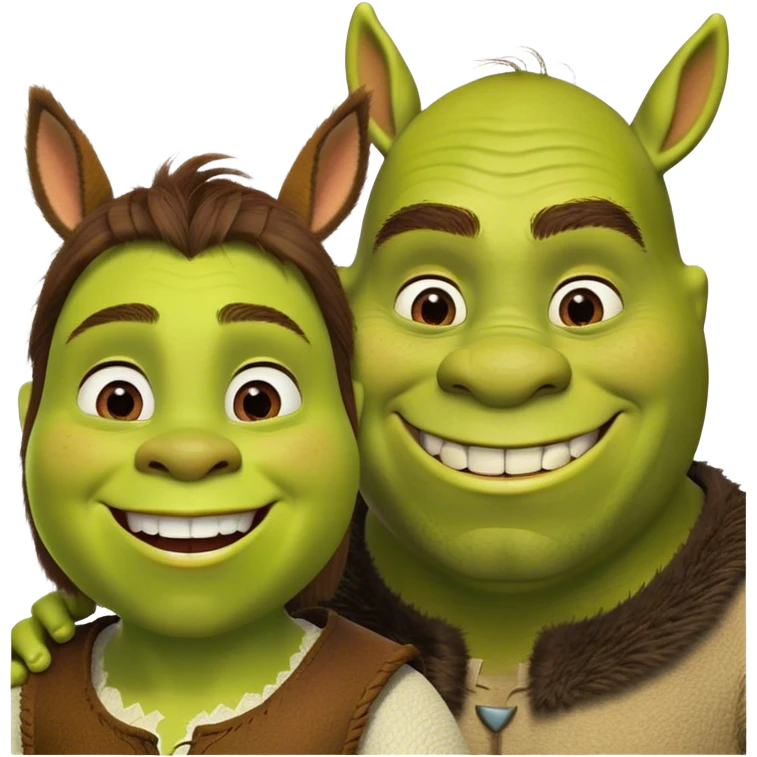 Шрэк и ослик emoji