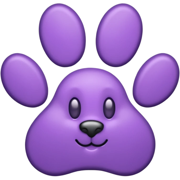 purple paw print emoji