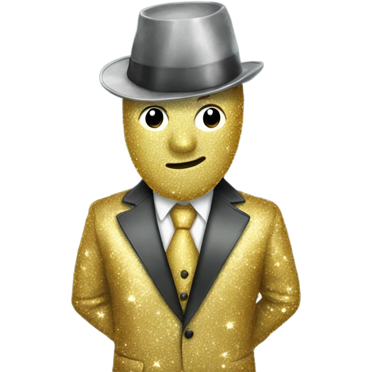 a sparkly spade suit emoji