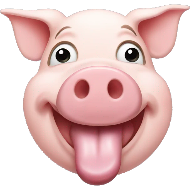 Pig with long nails and plump lips emoji