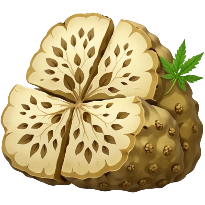 slices of white truffle with weed emoji