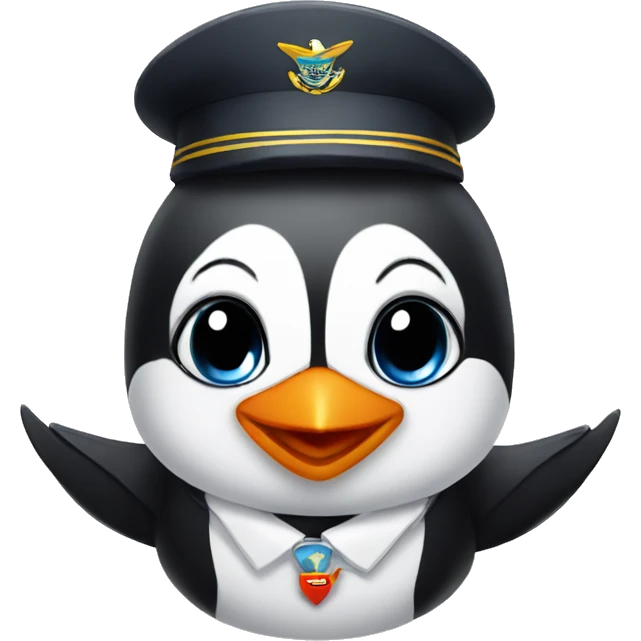 Flight attendant penguin emoji