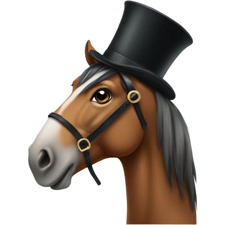 Horse wearing a top emoji
