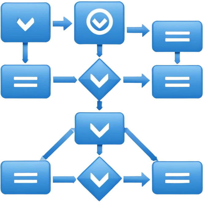 A simple modern flowchart emoji
