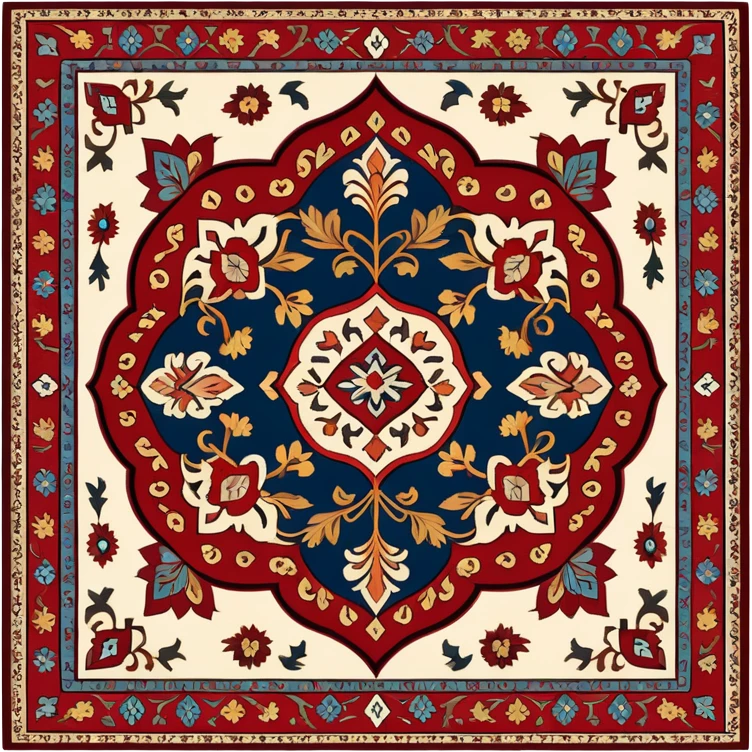Traditional Dagestani carpet with intricate patterns emoji