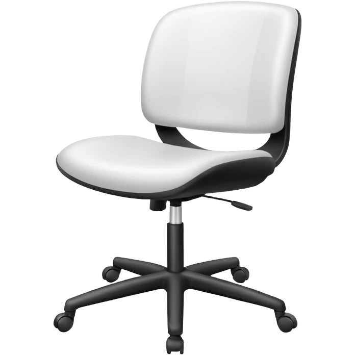 Egronomic white chair sketch emoji