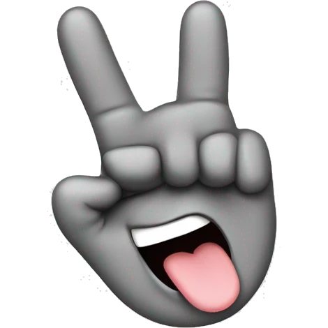 Peace sign sticking their tongue out ￼ emoji