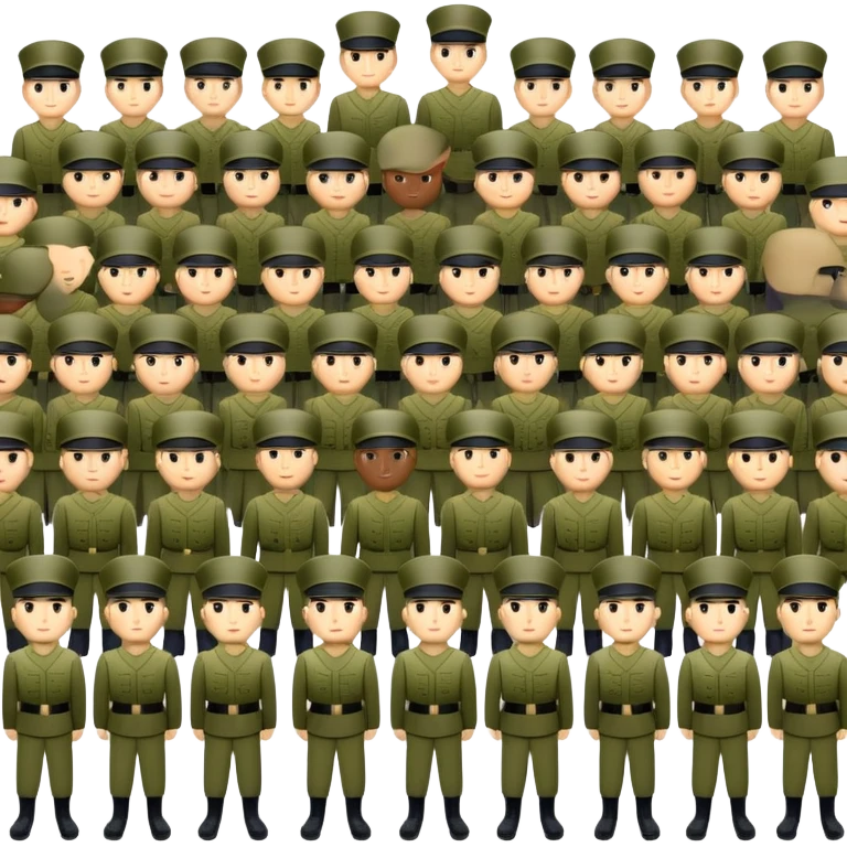 Army of soldiers emoji