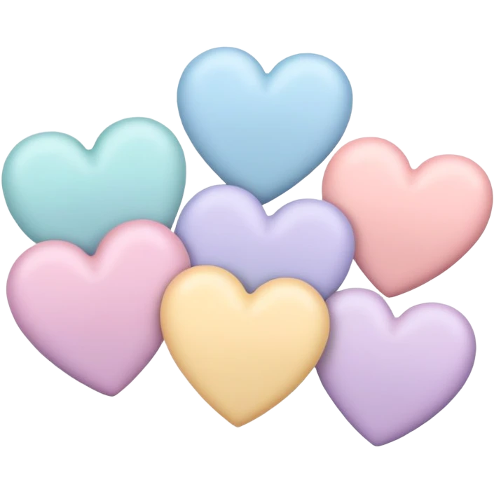Pastel  hearts emoji