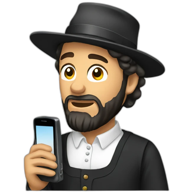 amish using a phone emoji