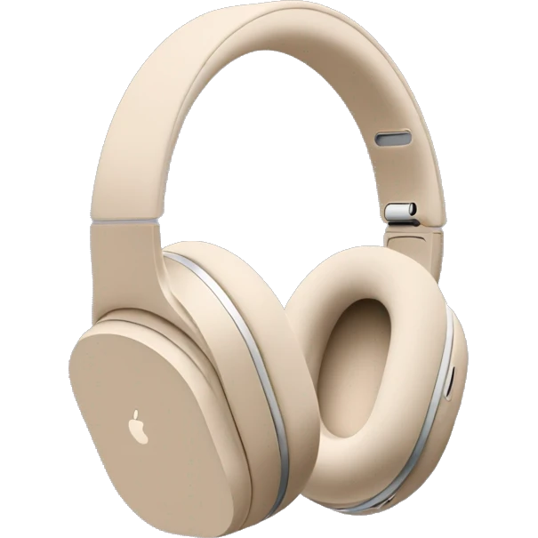Beige Apple AirPods Max headphones emoji