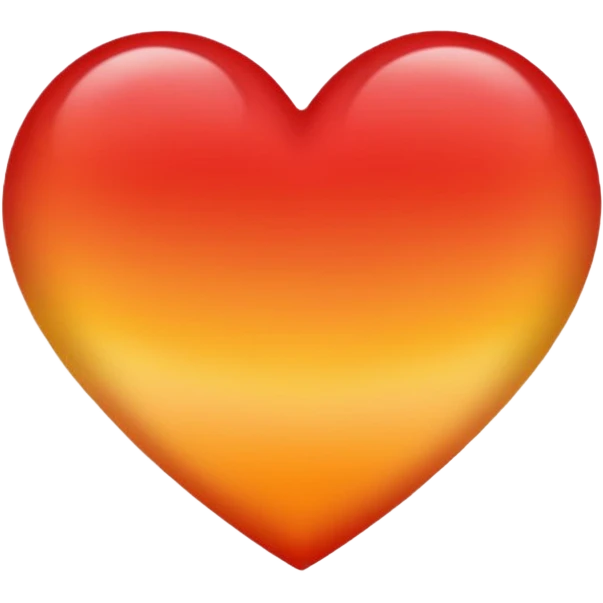 Ombré red orange yellow heart emoji