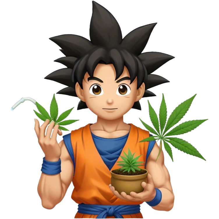 Goku con marihuana  emoji