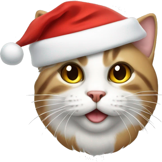 Cat with Santa hat  emoji