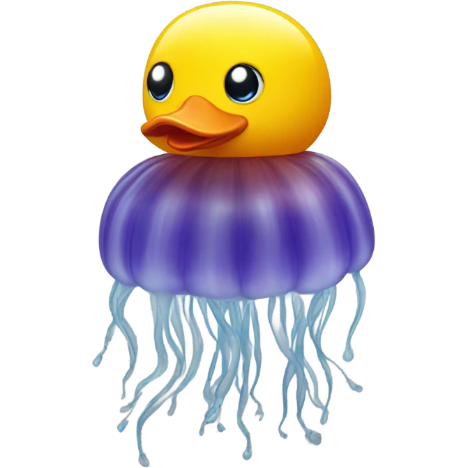 Rubber duck jellyfish  emoji