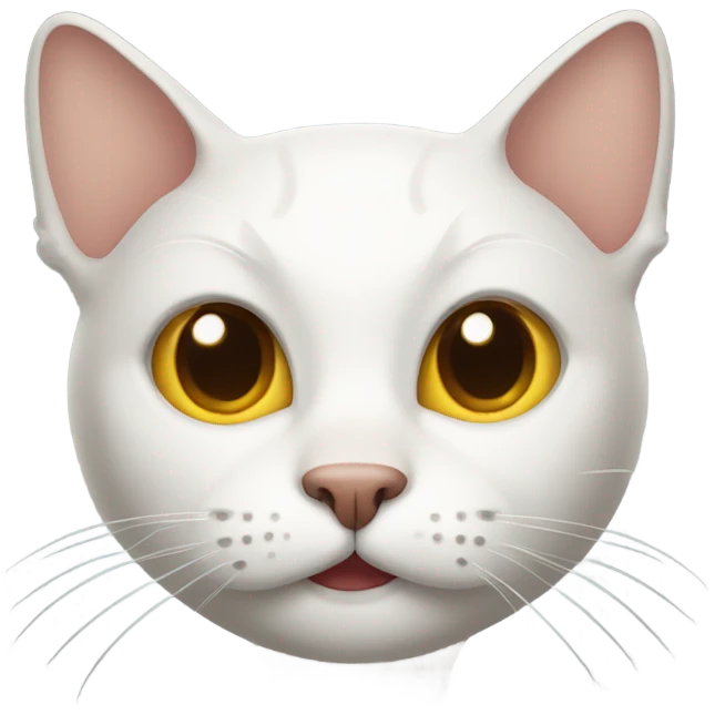 Cat missing one ear emoji