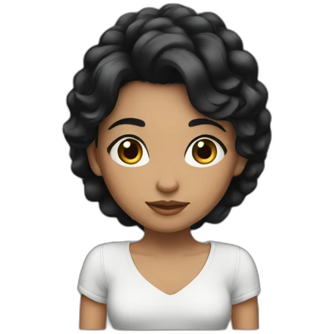 irina girl black hair emoji