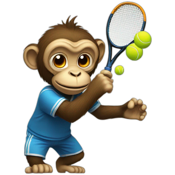 monkey playing tennis emoji
