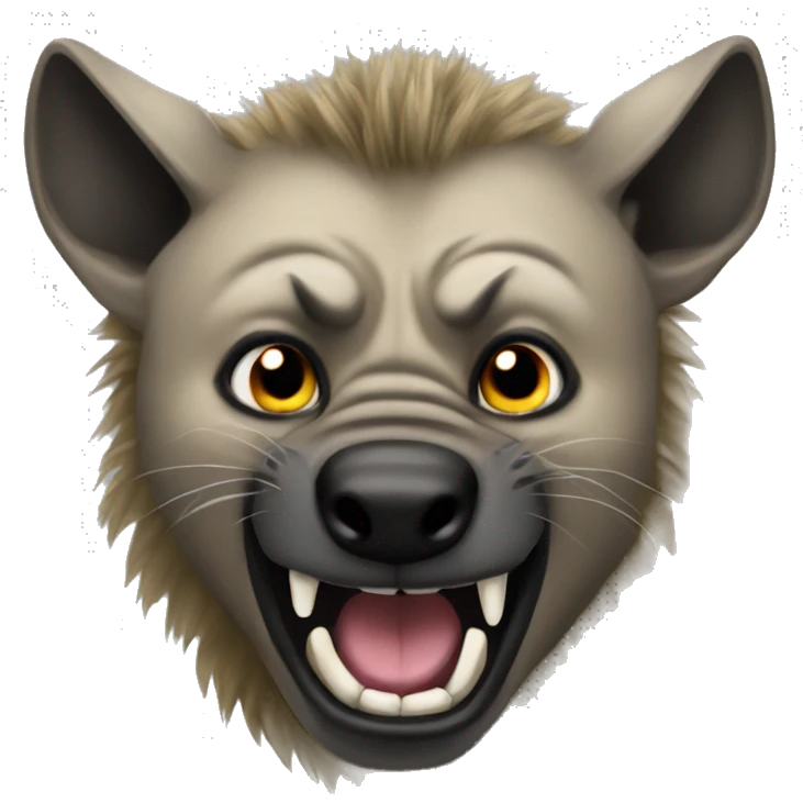 mean hyena emoji