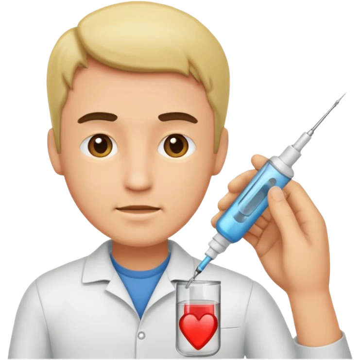 Man injecting emoji