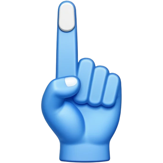 blue foam finger emoji