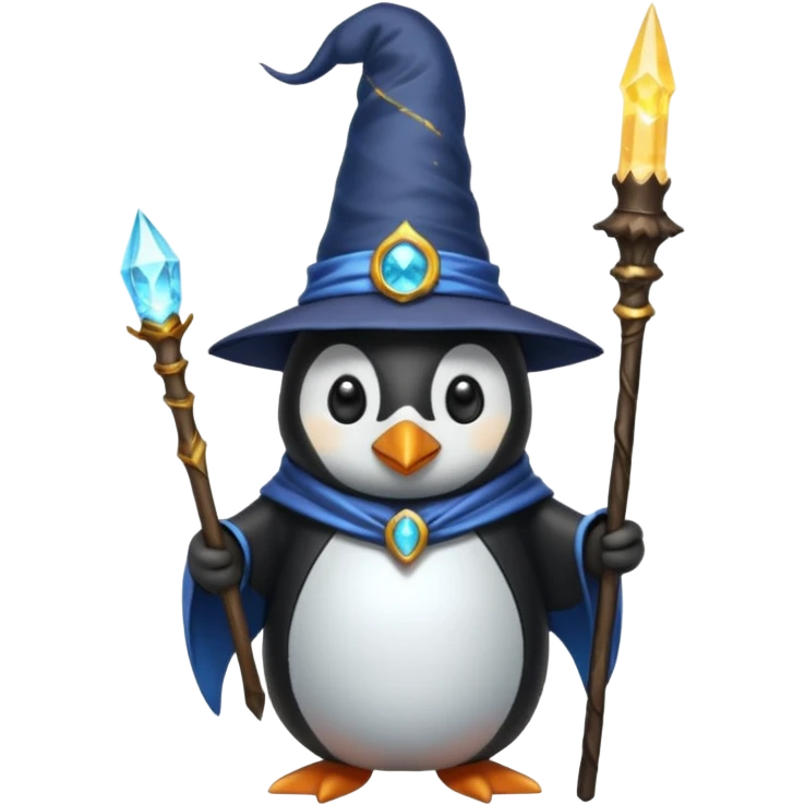 Penguin Wizard emoji