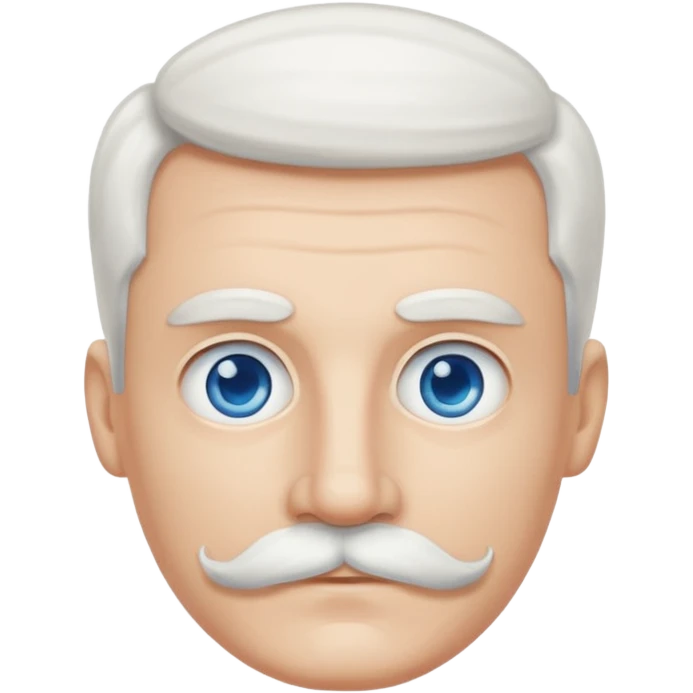White man white mustache  emoji