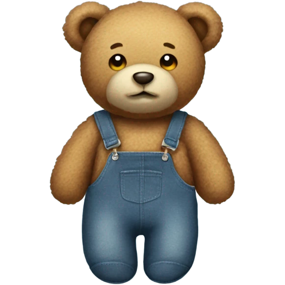 Teddy bear in a salopette  emoji