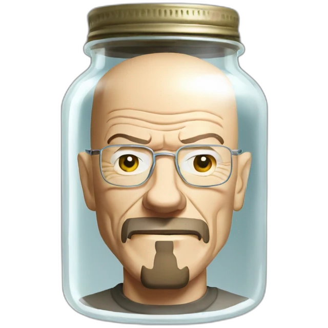 Walter White in Jar with white glue emoji