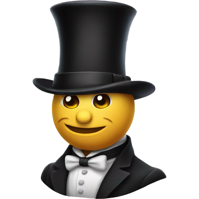 Tophat wearing a tophat emoji