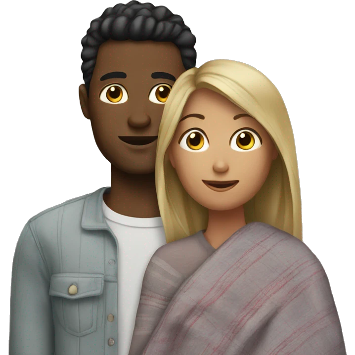 Couple under blanker emoji